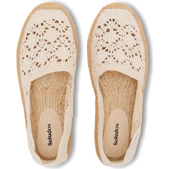 Soludos Women's La Concha Ivory The Original Espadrille Flats Size 8-8.5 - Picture 9 of 10